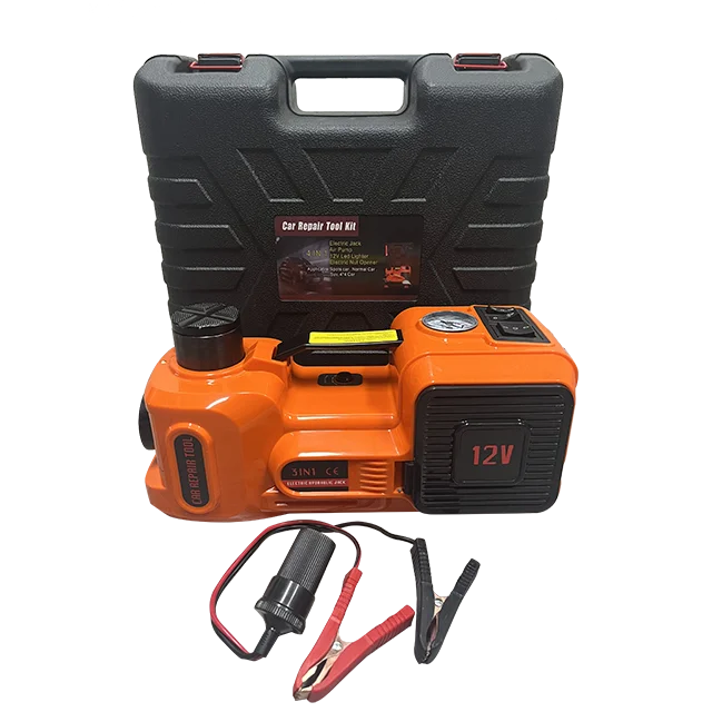 ALIOT 12 Volt Auto Electric Car Jack 3-in-1 Dual-Function with Max Lift Range 455mm Hydraulic Jack for Vehicle