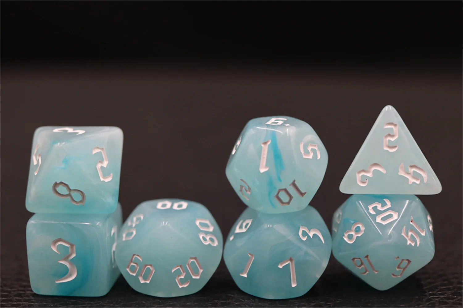 Custom Printed Acrylic D4 D6 D8 D10 D12 D20 DND Polyhedral RPG Engraved Dice-for Wholesales and DND Games manufacture