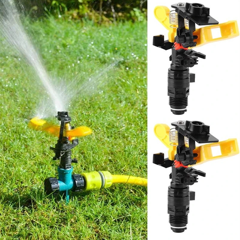 Water Irrigation System 3/4 1/2 Inch Sprinkler Impact Lawn Garden Sprinklers