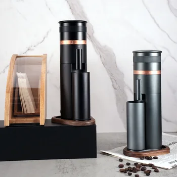 Professional Portable Electric Coffee Grinder Automatic Stainless Steel Blades 38mm 48mm for Outdoor Household