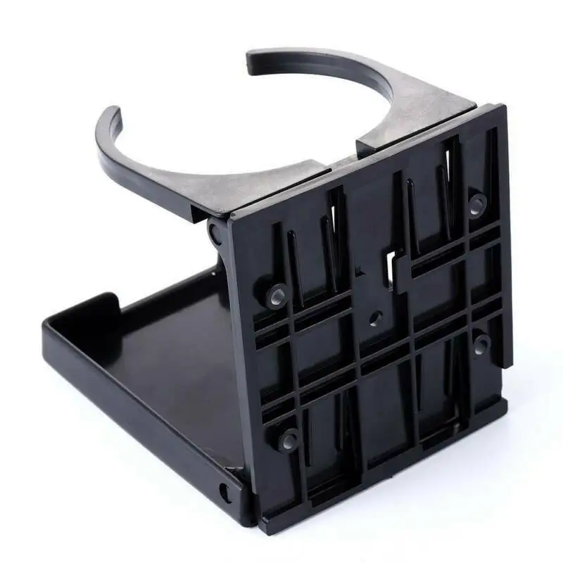Universal Adjustable Car Van Folding Black Plastic Cup Holder Drink