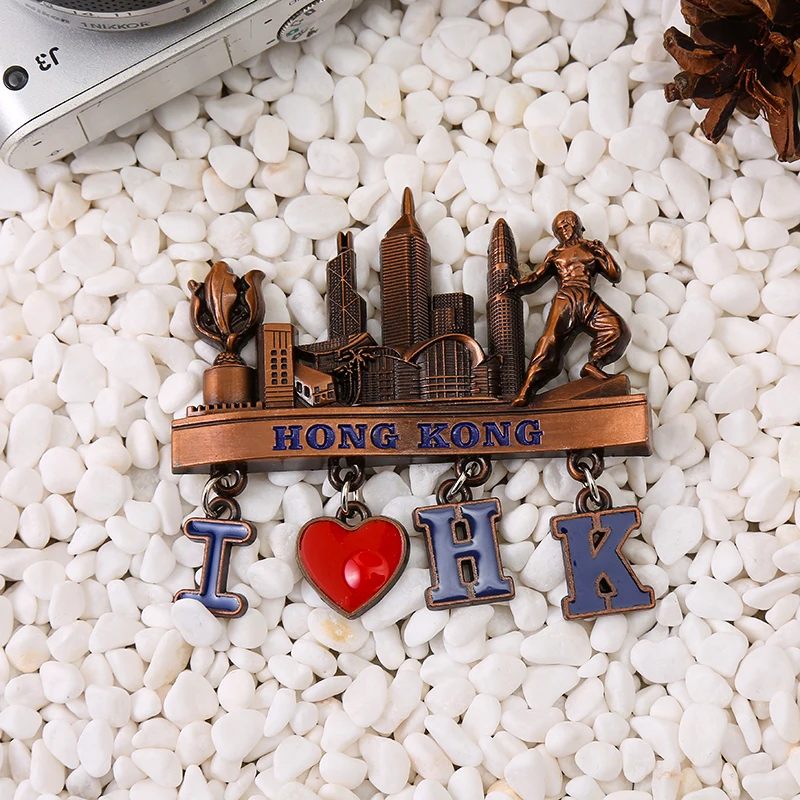 OEM Factory Direct Metal Customized Canada Tourist Souvenir Las Vegas 3D Embossment Serial Fridge Magnet