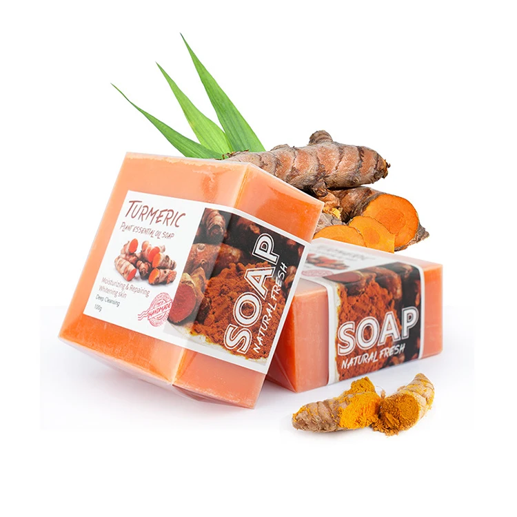 Glutathione Kojic Acid Natural Ingredients Strong Whitening Formula Organic  Turmeric Ginger Soap 100g