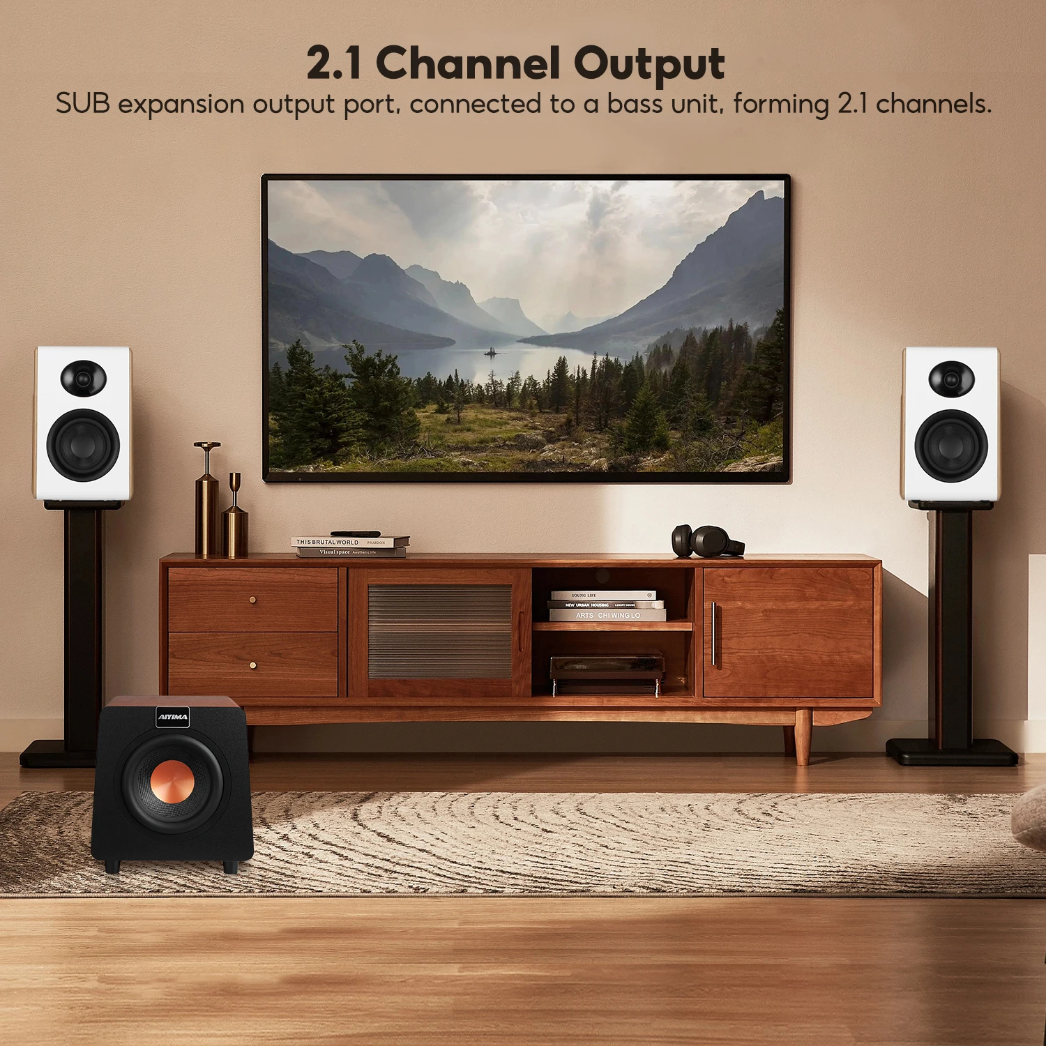 AIYIMA S600 Bluetooth Bookshelf Speaker - Hifi Audio