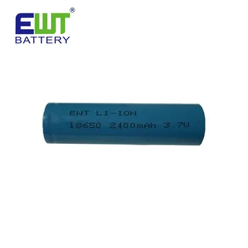 Factory Price 2400mah 3.7V ICR18650 lithium rechargeable li-ion battery High rate flat top cusp top