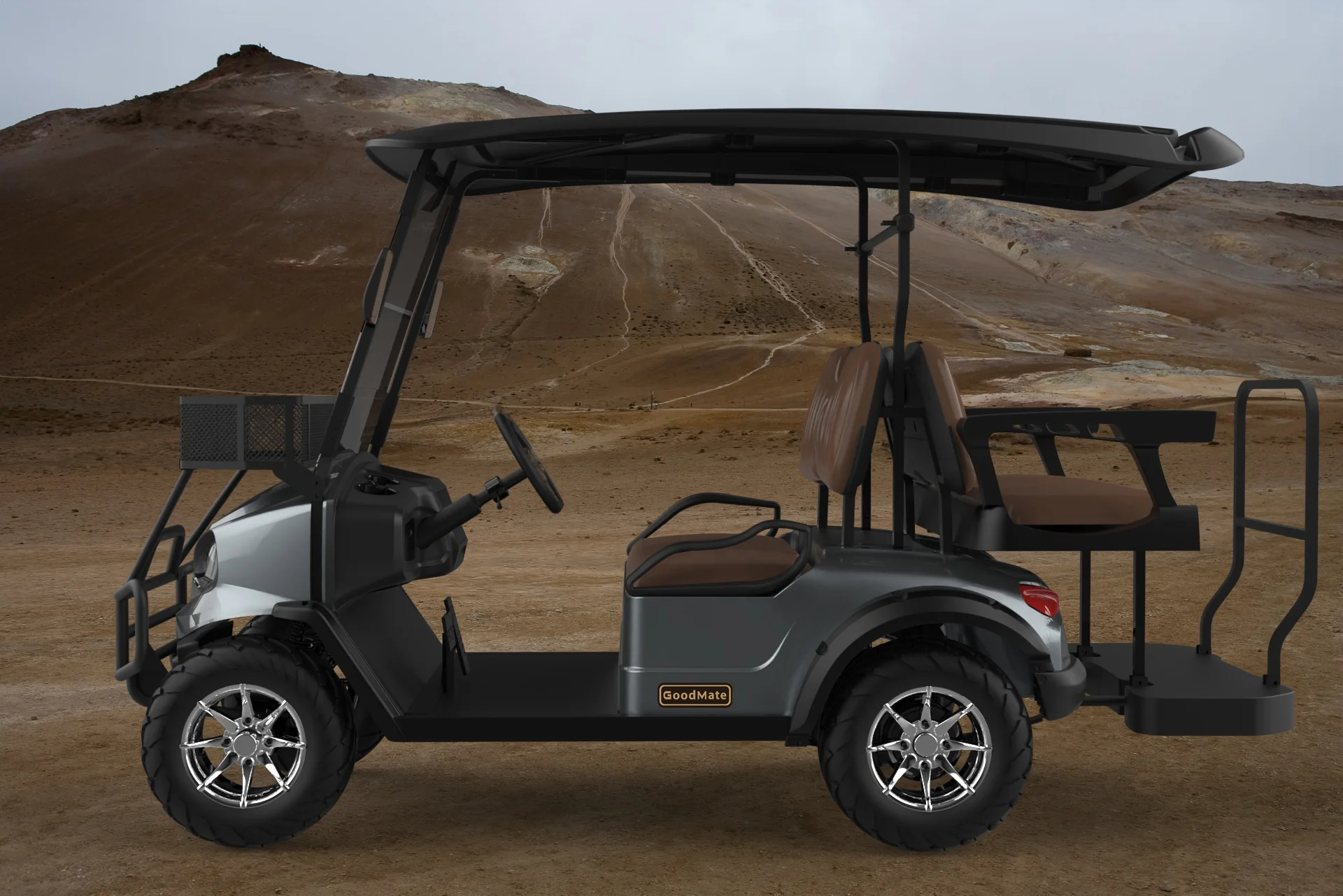 New design golf buggy with console  LED light 48W power
