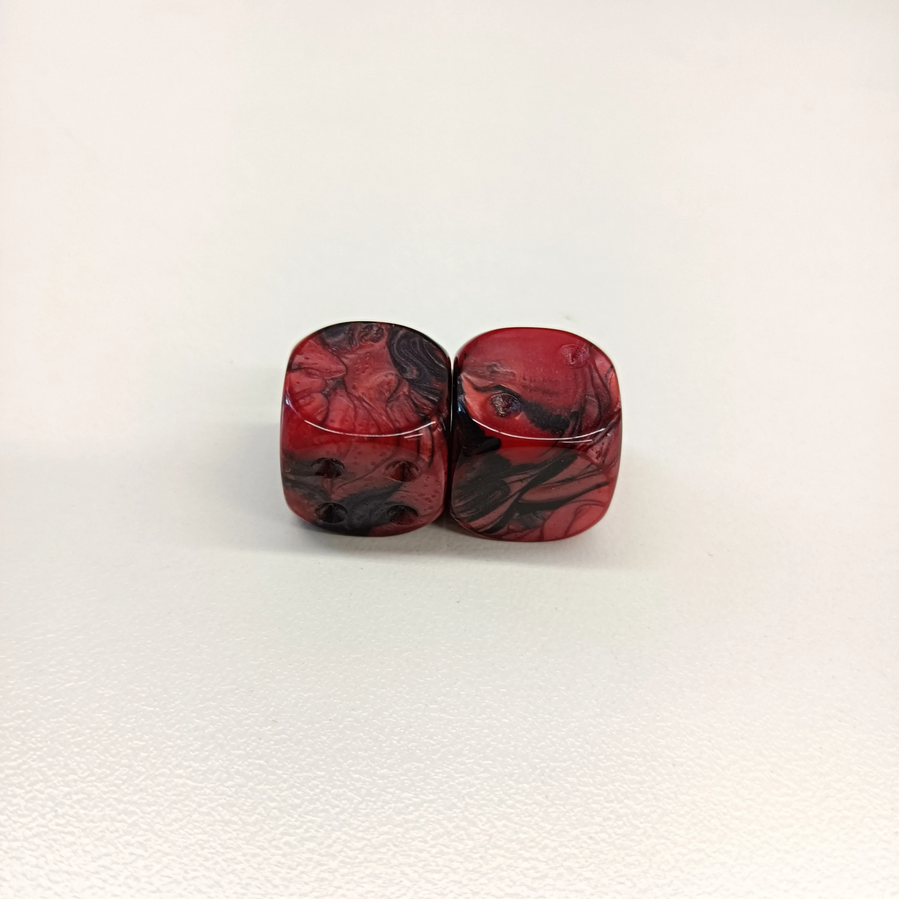 Wholesale 16mm Round Corner Colored Plastic Dice with One Side Blank Customized Color & Logo for Board Games and Promotions