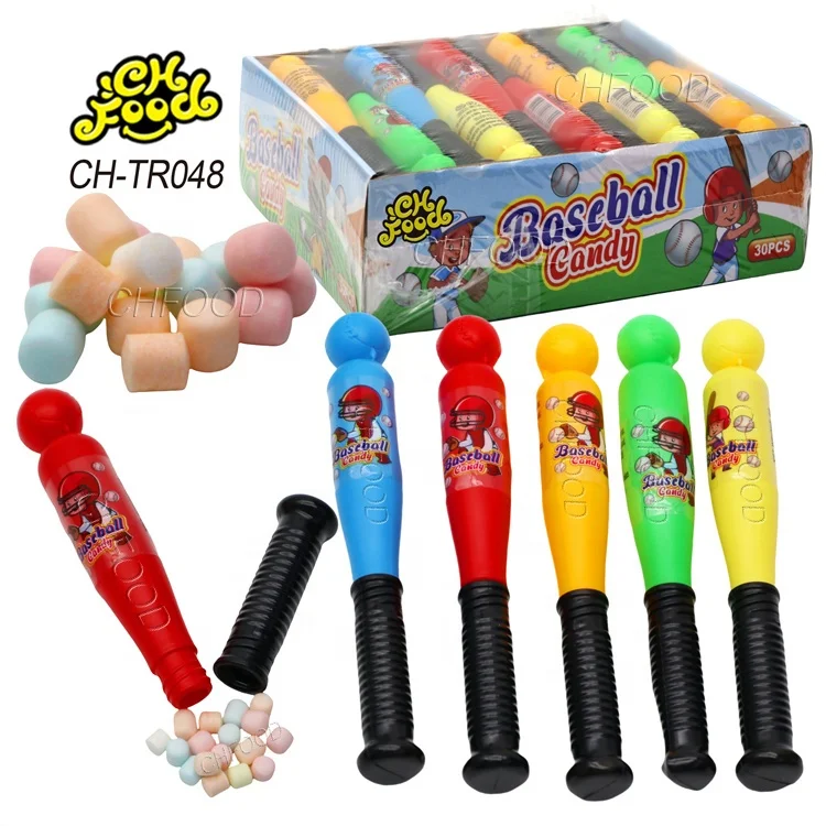 New Hot Selling Cheap Plastic Baseball Toy Candy for Kids Toy Candy Supplier Halal Fruit Flavor Tablet Candy Sweets