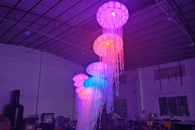 Custom Colorful Changing Led Hanging Inflatable Jellyfish Balloon ...