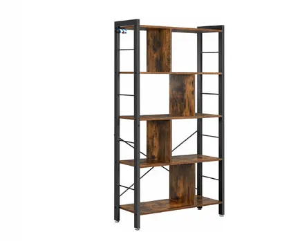 Industrial Storage Home Bookshelves Modern Wood Display Rack Vintage Cabinet Bookcase Book Shelves