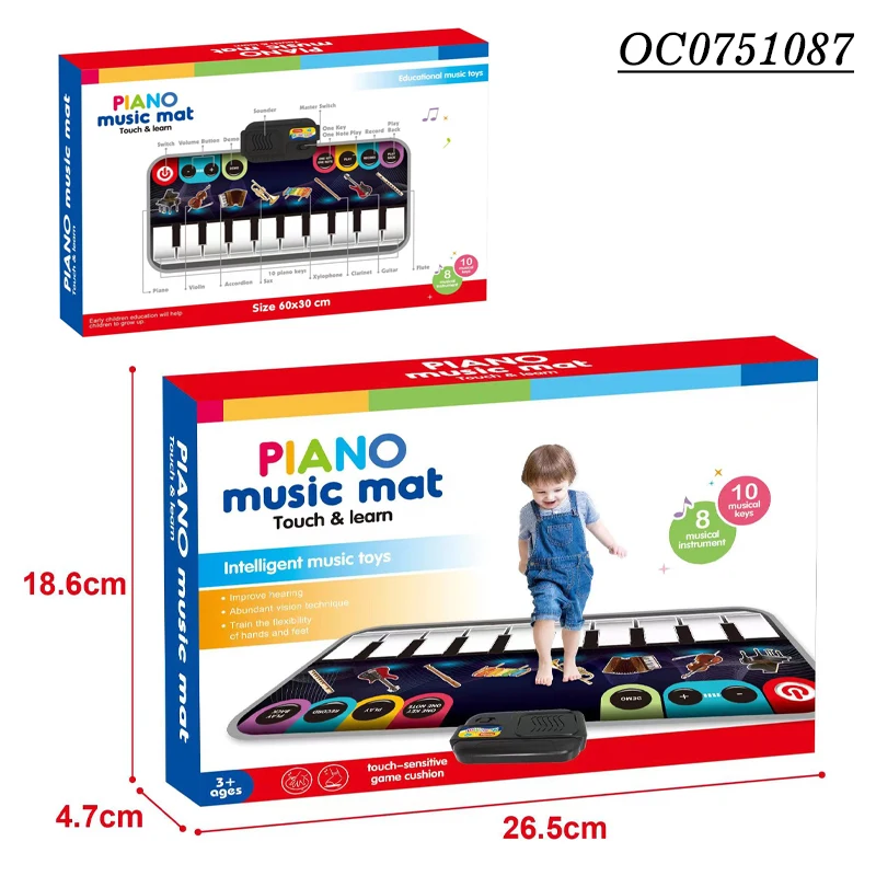 Electric Learning Small Custom Keyboard Piano Musical Instrument Mat for Kids