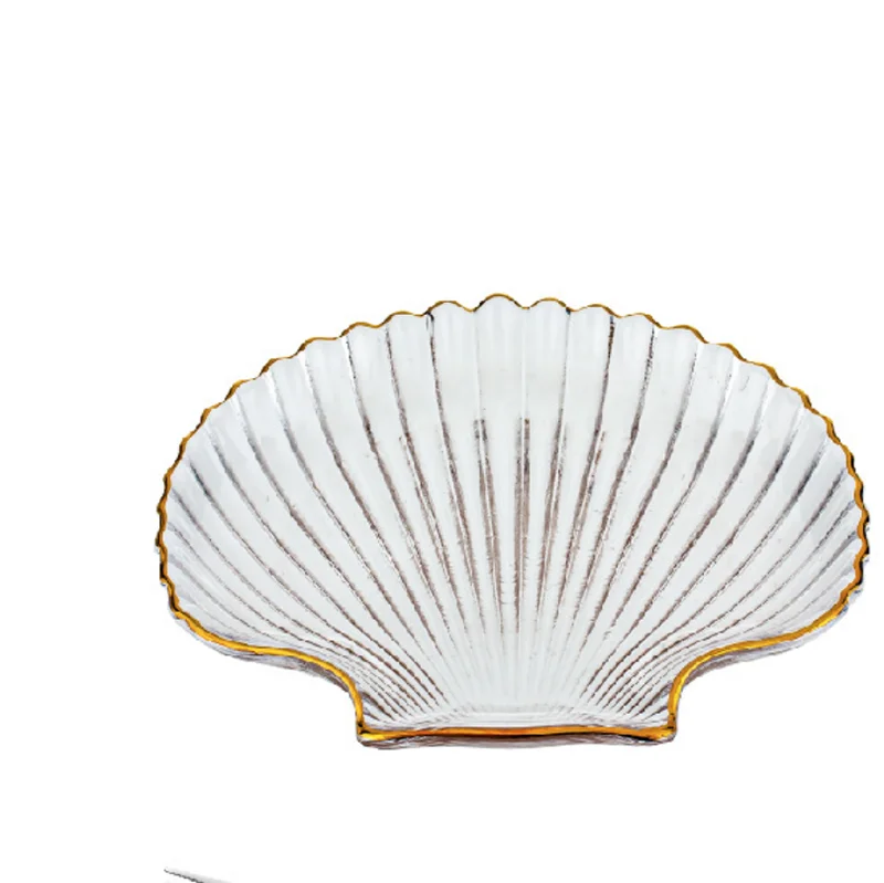 Seashell  Glass Dish Thickened Fruit Plate