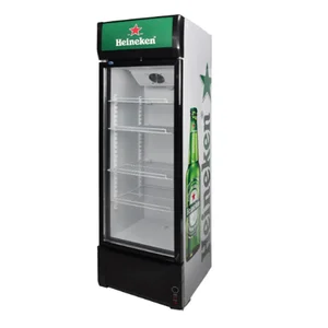 Wholesale Folding Glass Door New Design LSC-298  Free Spare Parts 298L Direct Cooling Showcase with Fan and Shelf