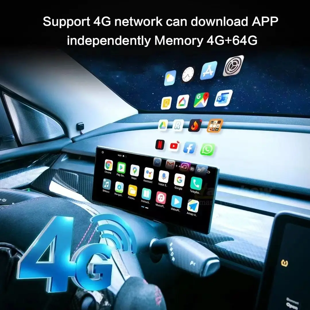 Inch Car Digital Dashboard Android 4G, GPS