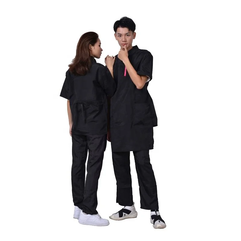 Новый дизайн, униформа для спа салона красоты, Антистатическая куртка с коротким рукавом, школьная форма