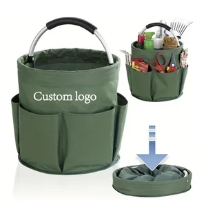 Custom Logo Print Service Multipurpose Storage Bags Portable Foldable Outdoor Carrying Travel Wash Bag Garden Tool Basket
