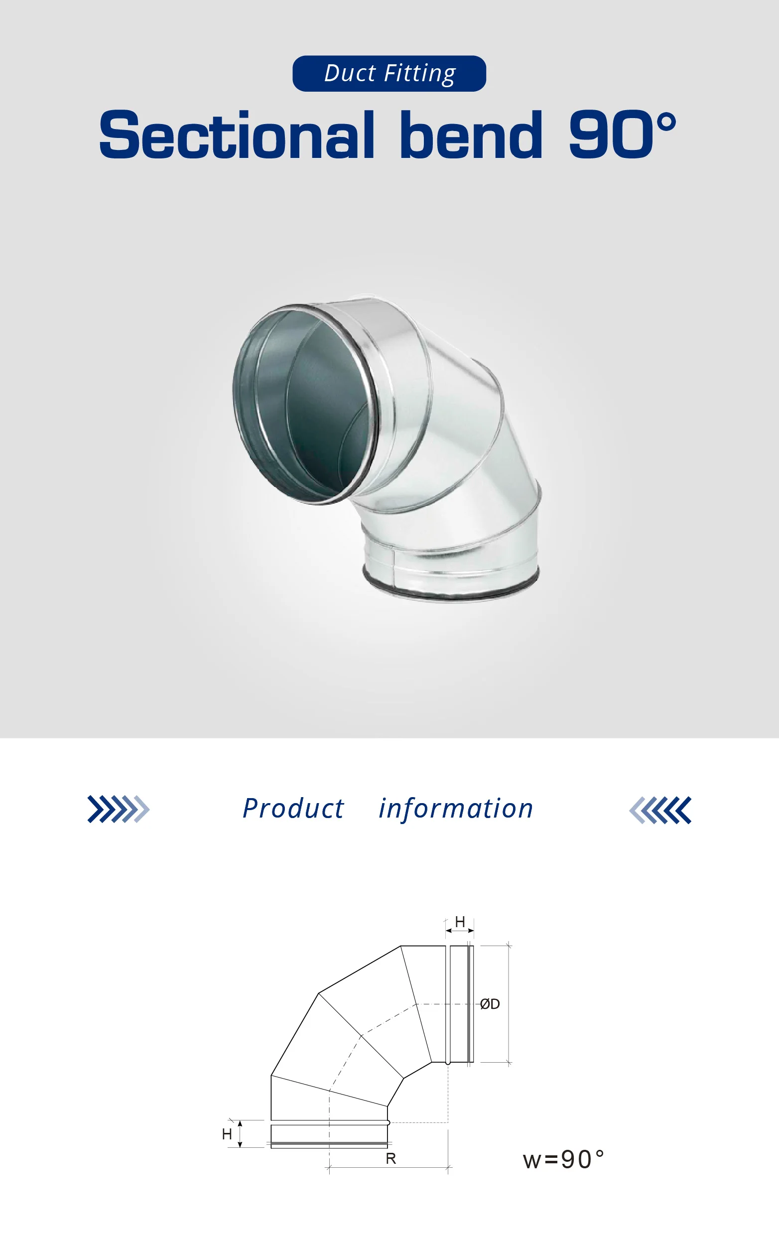 Ventilation System Fittings Spiral Duct Fitting Pipe Hvac Round Duct