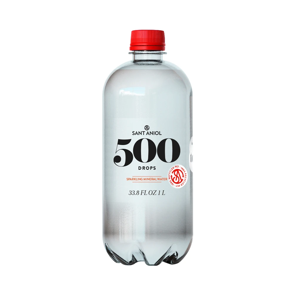 500 Drops Sparkling  Mineral Water 1L 100% recycled PET