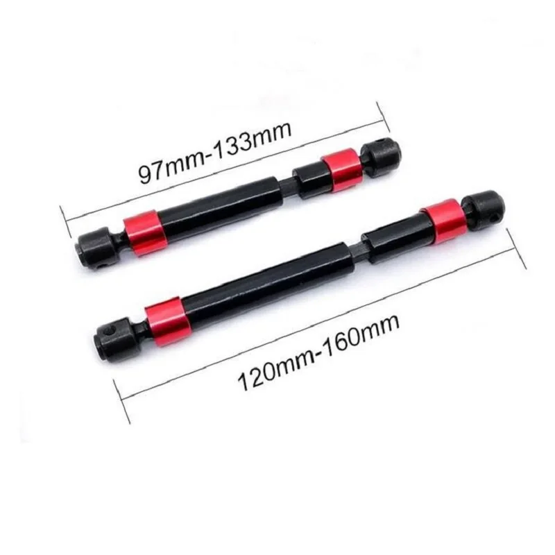 2pcs 1/10 for Trx4 Trx-4 324mm Wheelbase Rock Crawler Metal CVD Upgrade Parts Front Rear Drive Shaft