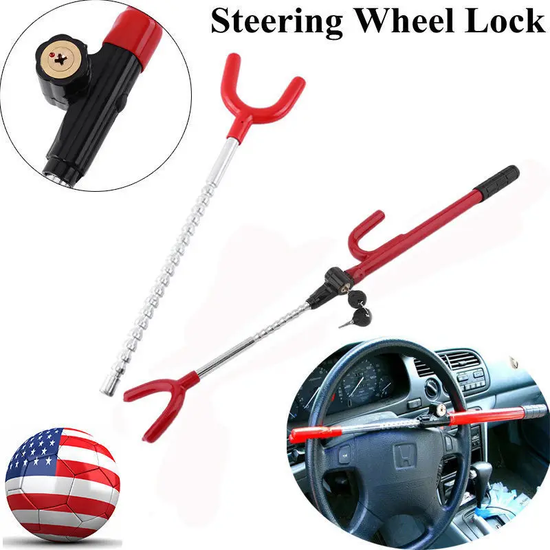 Factory Price Hot Selling Car Anti-theft Universal Customizable Color U-shaped Steering Wheel Lock