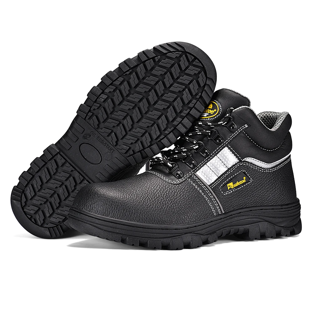 Graphite Work Boots - Durable Steel Toe Construction Shoes