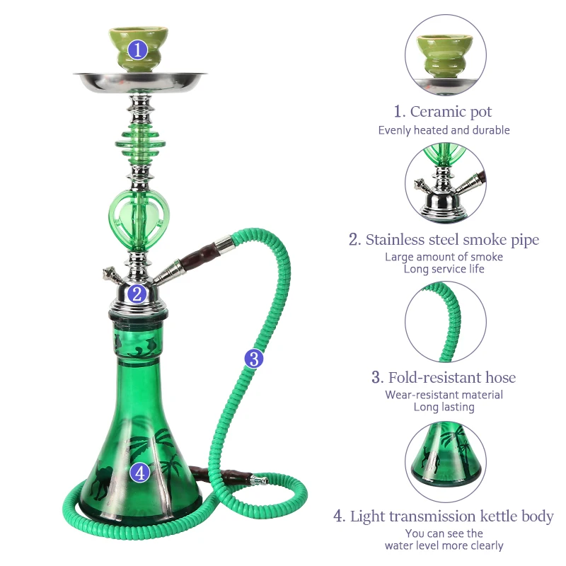 Futeng New Arrival Acrylic Hookah Shisha Medium Size Hooka High Grade