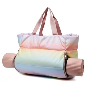 Custom Large Capacity Outdoor Fitness Bag Dry Wet Separation Duffle Shoulder Bag Quilted Puffer Tote Bag for Gym