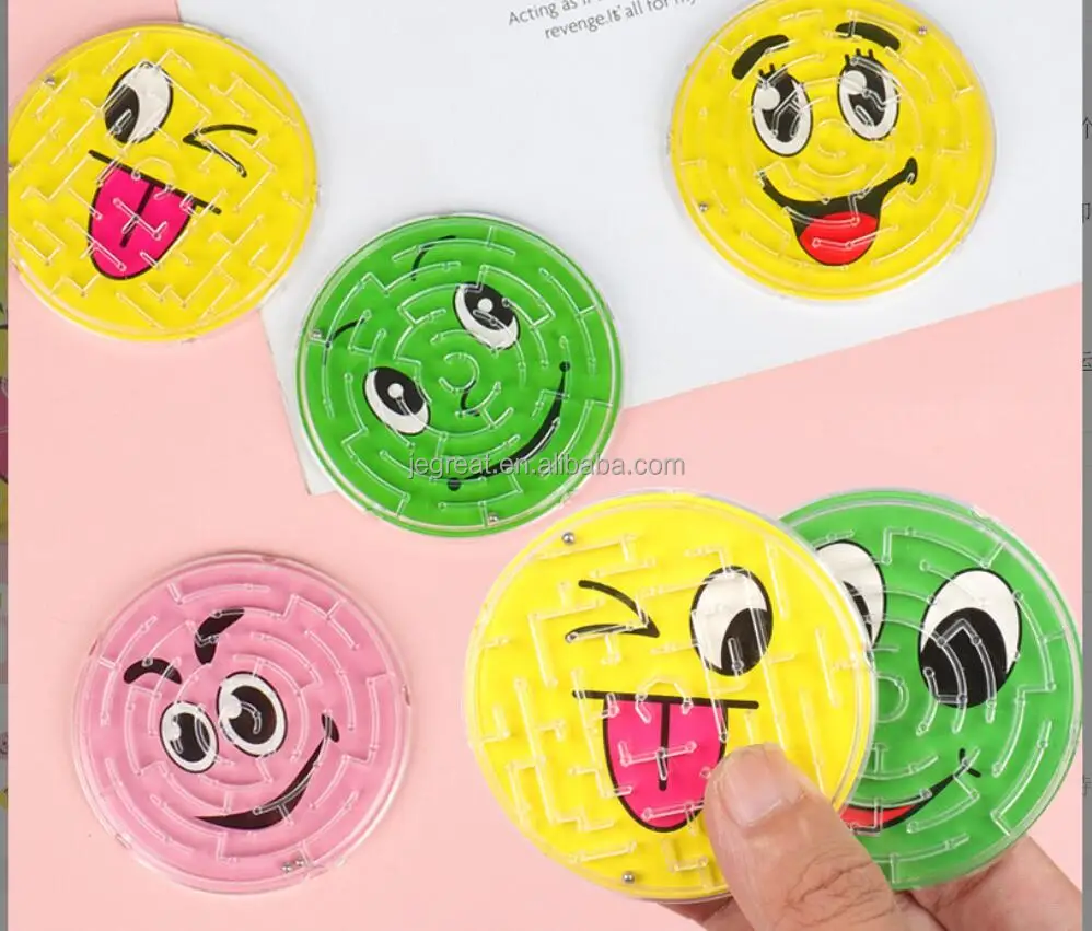 Mini Smile Face  Maze Puzzle Magic Intellect Ball for Children