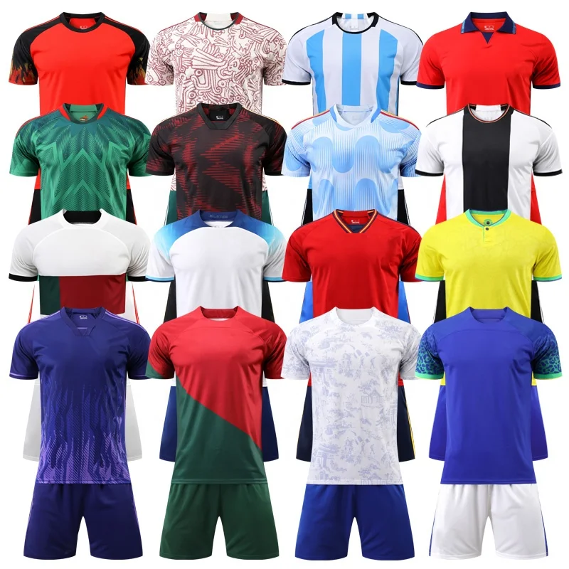 Custom Adults Cheap Football Jerseys Breathable Soccer Uniform