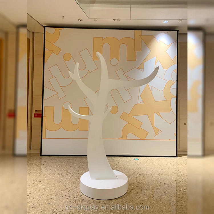 Shopping Mall Display Wooden Tree Trunk Indoor Decorative Artificial Tree Props