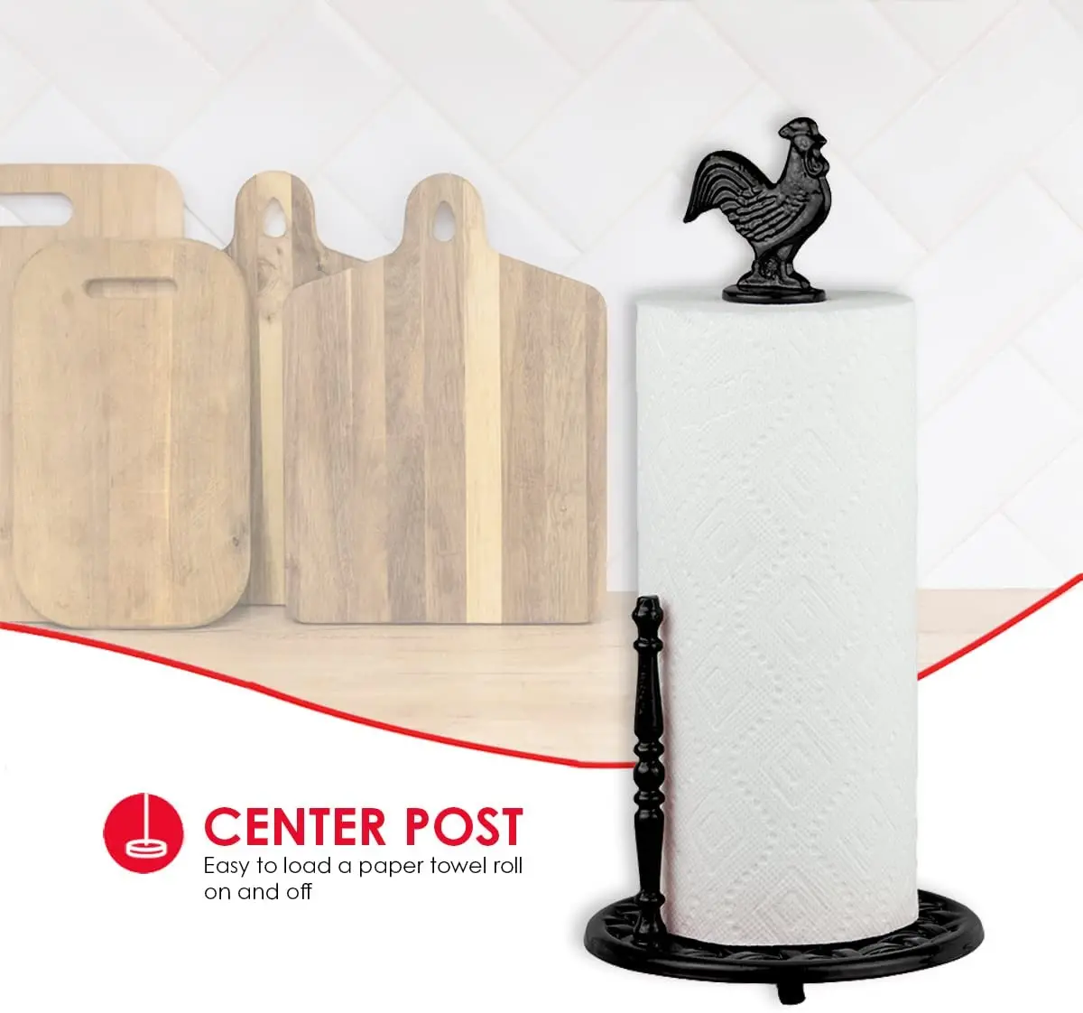 Rooster Paper Towel Holder