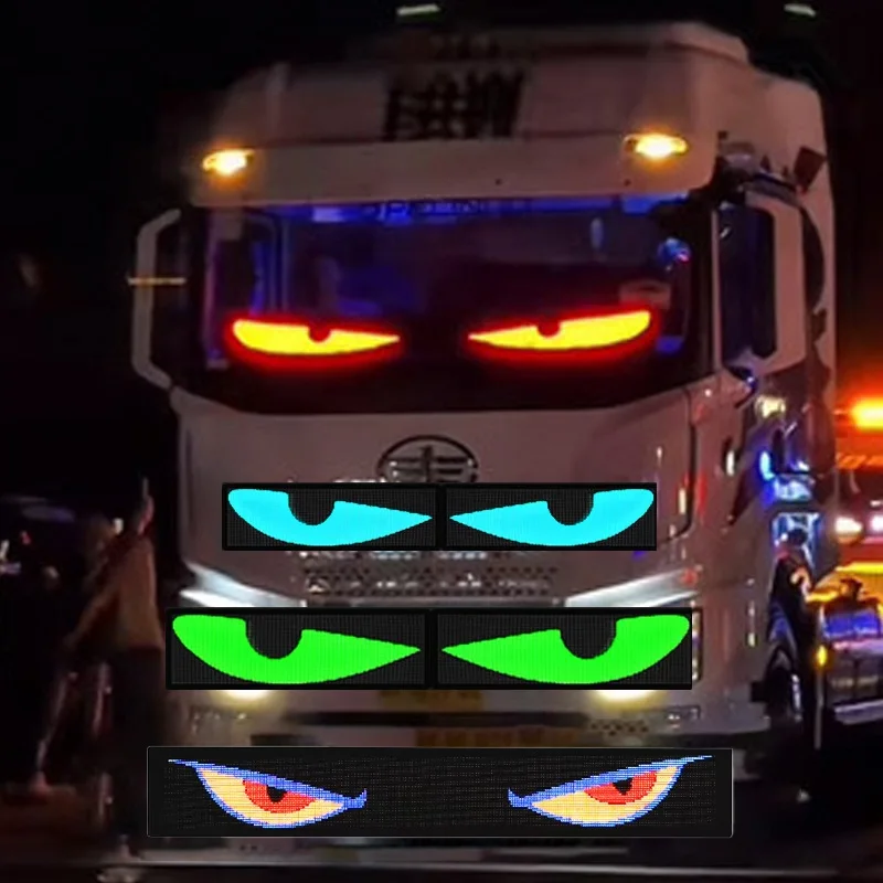 Factory Sale Led Panel Display Demon Eye Led Screen Ojos Led Para Autos App  Devil Eyes for Car Led Eyes Lights for Truck