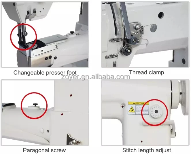 Zy341 Zoyer Cylinder Bed Sewing Machine Shoe Making Machine For Leather