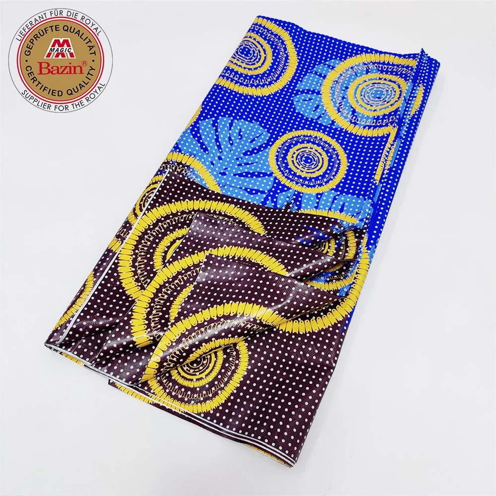 Shiny Unique Design Printed Bazin Riche Fabric For Men Or Women Wedding ...