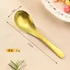 Pure titanium earl spoon small-crystalline gold