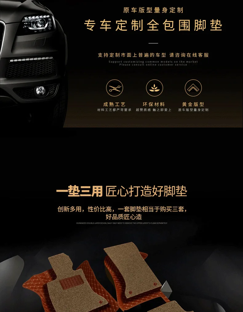 Free Sample Factory Direct Sales Car Accessories Car Mats 5d And 7dcar