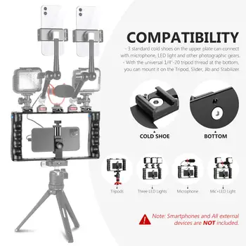 Neewer Aluminum Smartphone Video Rig, Filmmaking Case,Video Stabilizer Grip Tripod Mount for Videomaker Film-Maker Video-grapher detail image