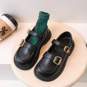 Children's Light Casual Slip-on Loafers Soft Sole Kids Leather Shoes Girls Dress Shoes for Spring Autumn