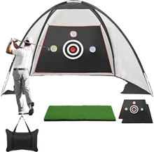 Golf Hitting Net, 10x7ft Golf Nets All in 1 Home Golf Practice Aid Nets for Backyard Driving Chipping Swing Training
