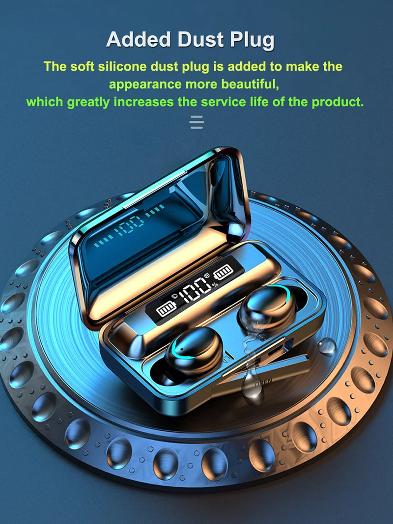 Бесплатный образец гарнитуры ture беспроводные наушники Игровые наушники-вкладыши f9 tws наушники-вкладыши f9 5c наушники с внешним аккумулятором