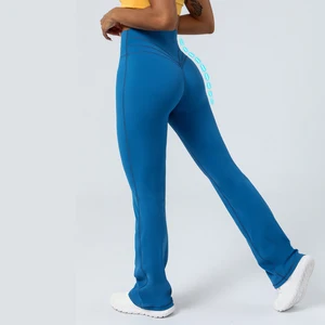 Soft High Waisted Casual Bootcut Leggings Tummy Control Wide Leg Pants Peach Butt Lifting Flare Yoga Pants