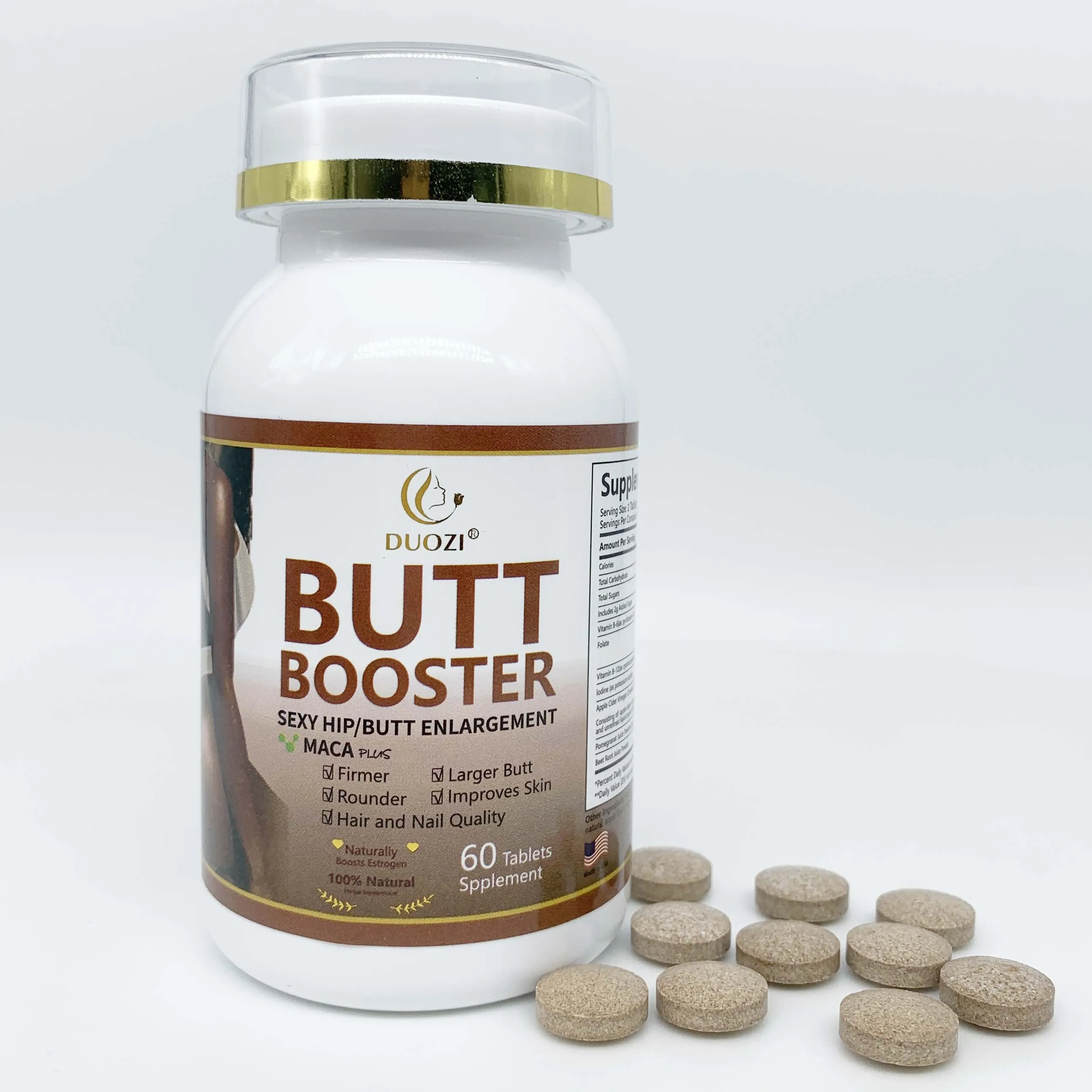 OEM  Duozi Extreme Curve Maca Root Big Butt Enlargement Pills Butt Booster Max Maca Plus Big Hip Booster Enlargement Tablet
