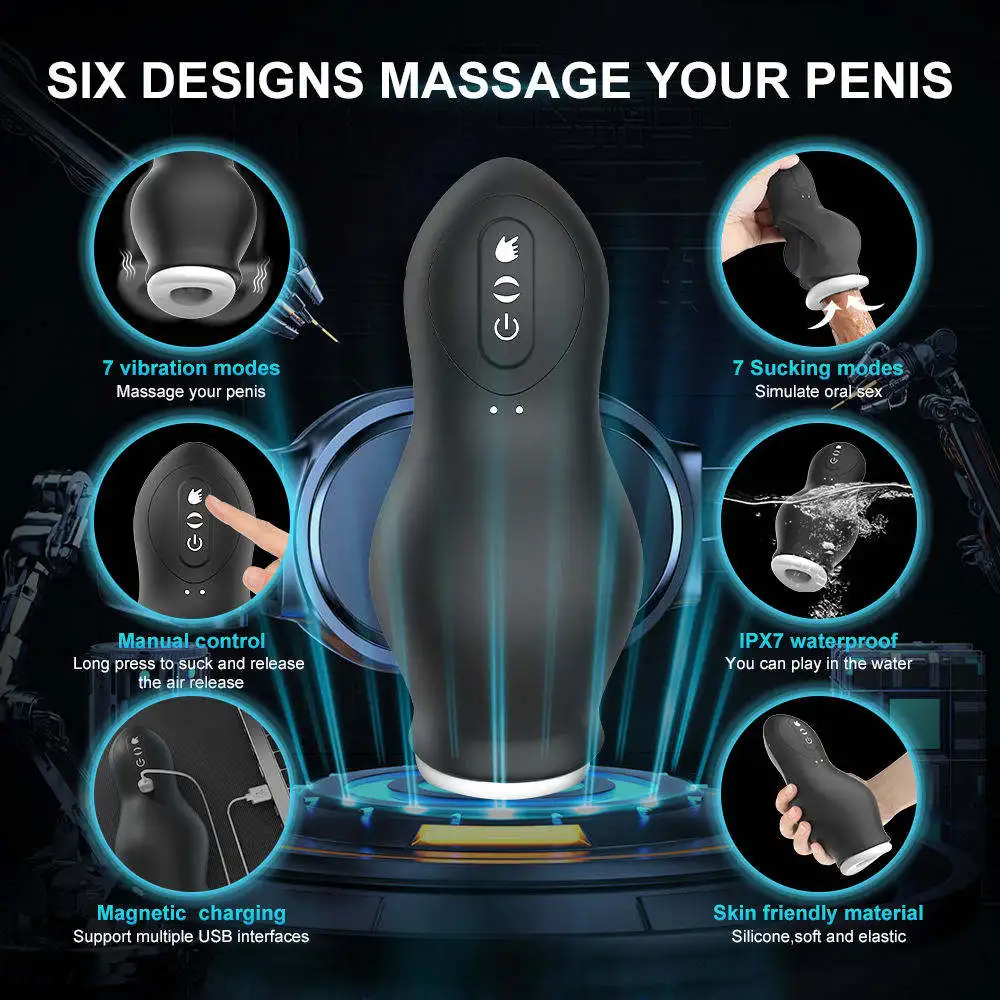 LOVE 2024 Automatic Male Masturbator Powerful Sucking Machine Tongue Licking Stimulation Glans Masturbation Sex Toy for Men