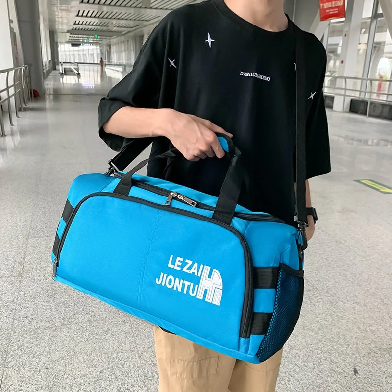 Large Waterproof Nylon Duffel Bag – Travel Gym Sports Holdall With Adjustable Strap
