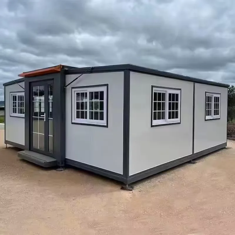 Casa Container Modernă Extensibilă Personalizabilă Pe Roti Cu Structură din Oțel Atractivă Cladire Prefabricată cu Apartamente cu Panouri Sandwich