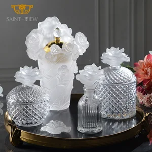 Brand Crystal Fancy Incense Burner Set Middle East Hari Raya Bakhoor Burner Tray Portable Baby Shower Gift Ramadan Gift Set