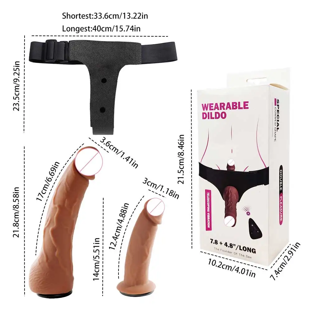 Arnés Vibrador Telescópico Realista Ergonómico para Placer Adulto