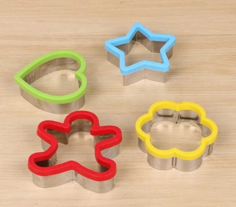 Variety Different Shape Design Heart Christmas Tree Cartoon Novelty Multi Baking Mold Silicone Stainless Steel Cookie Cutter