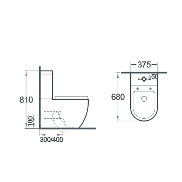Modern Sanitary Ware Wc Toilet Set Bathroom Toilet Bowl Two Piece Matt