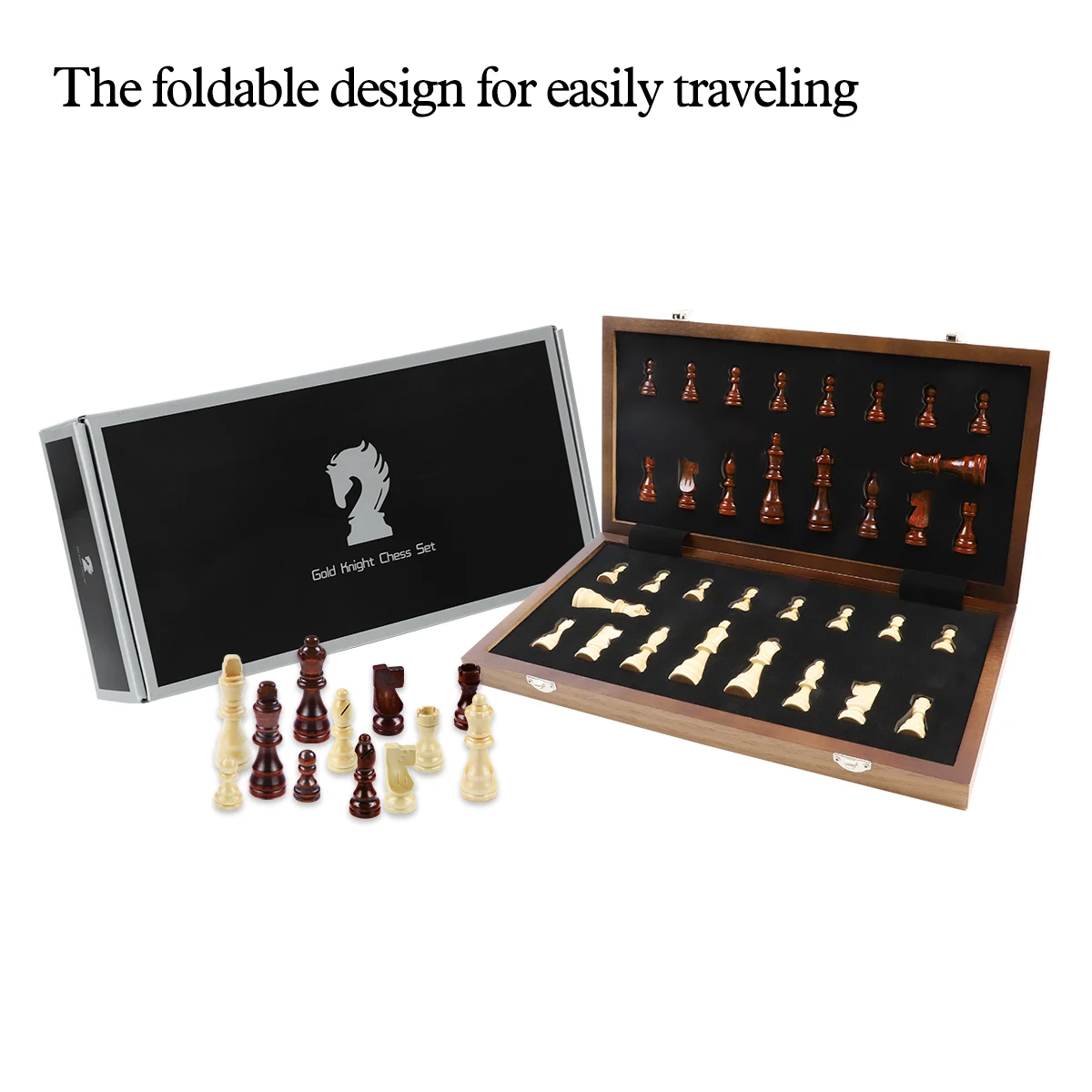 Magnetic Wooden Chess Board Game for Adults and Children